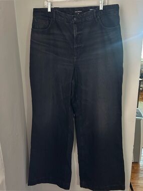 NWT- Good American- Good Skate- high rise wide leg Classic Denim Pants- Size 18